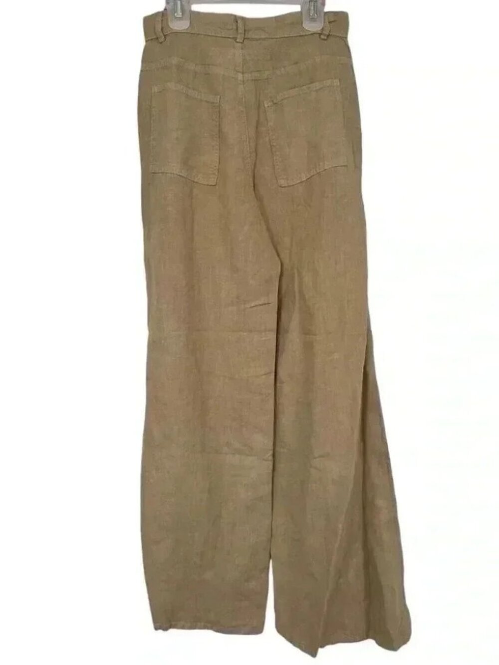 Enza Costa French Linen Wide Leg Trouser Pants 1 Oat Milk NWOT - Picture 8 of 10